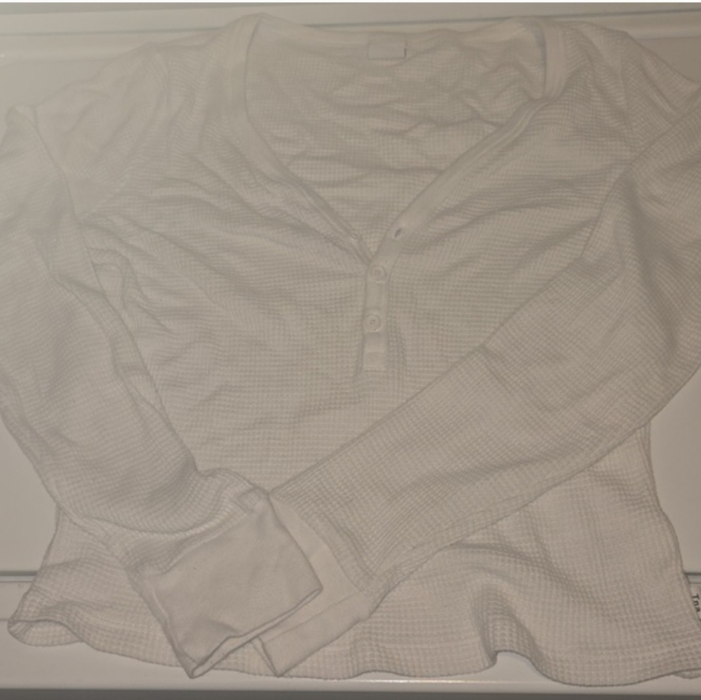 Tna | waffle cropped top, euc.